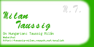milan taussig business card